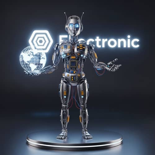 Humanoid Robotic Figure for Electronic Website