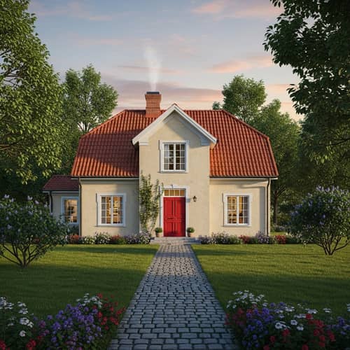 Charming Two-Story House in Serene Suburban Setting