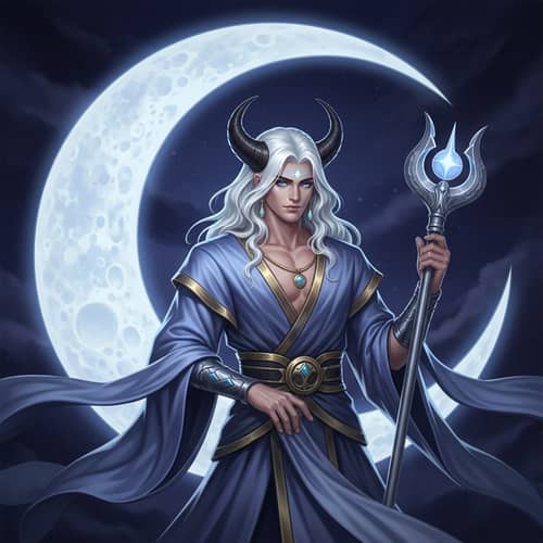 Mythological God of the Moon: Tranquil Deity of the Night Sky