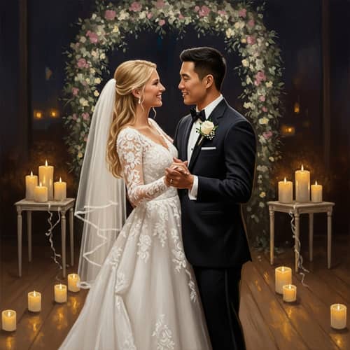 Enchanting Diverse Couple's Romantic Dance | Pure Love Celebration