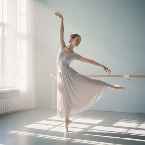 Elegant Ballet Dancer in Sunlit Studio | Dance Photography
