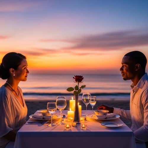 Romantic Candle-Lit Dinner by the Beach | Love and Tenderness