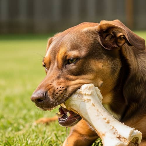 Playful Dog Enjoying a Treat