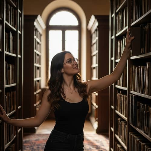 Mia Khalifa: Style in the Library