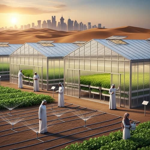 Agriculture Practices in Qatar: Irrigation, Greenhouses, Hydroponics