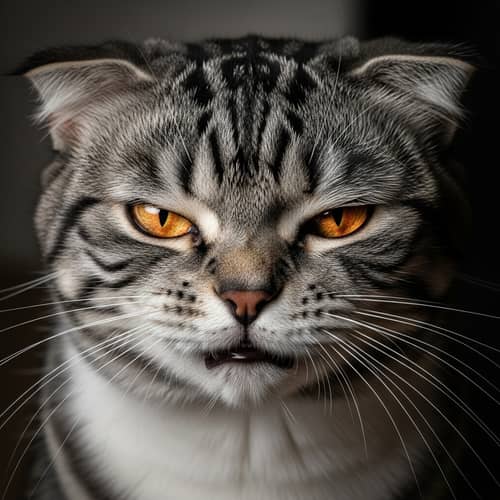 Intensify Cat's Aggression: Fiery Eyes, Tensed Muscles & Flattened Ears