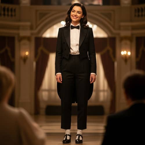 Hailee Steinfeld Style: Chic Tuxedo and Mary Jane Shoes Look