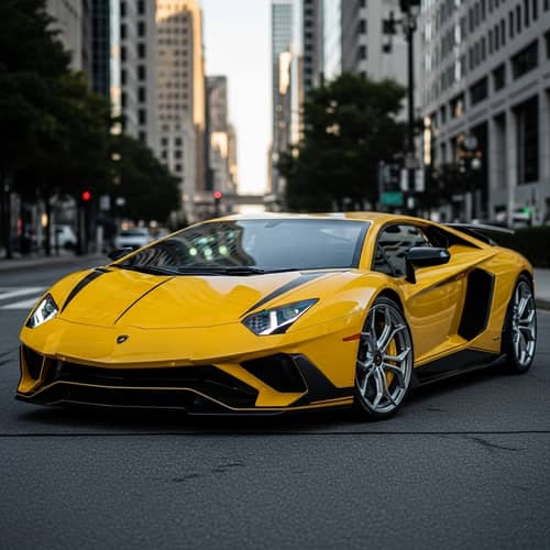 Stunning Lamborghini Car in Vibrant Yellow