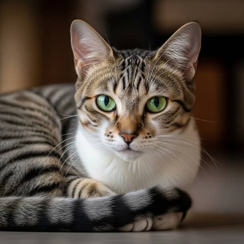 Detailed Cat Image with Distinct Markings