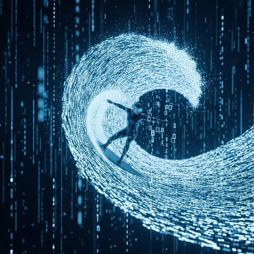 Digital Metaverse Surfing Adventure