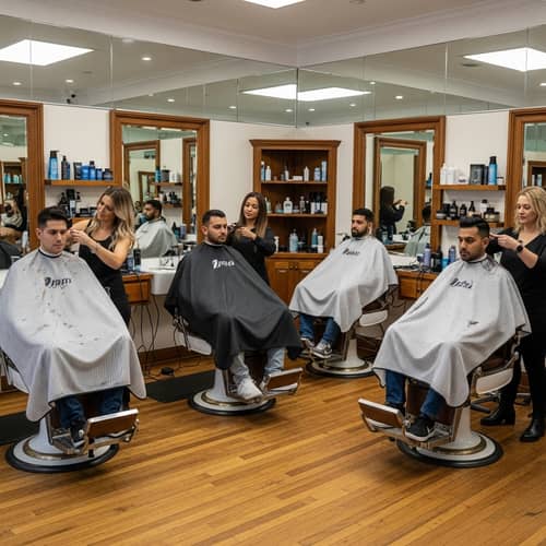 Classic Men's Hair Salon with Female Barber Staff