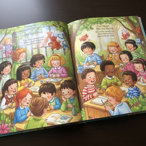 Engaging Children's Book Illustrations with Vibrant Colors & Intricate Details