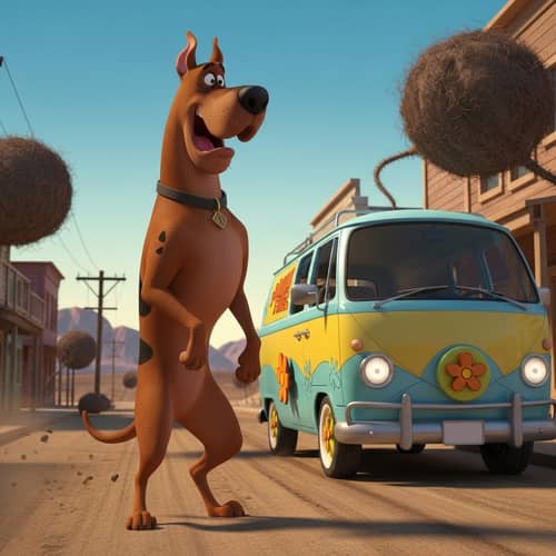 Friendly Brown Dog in Mystery-Solving Adventure
