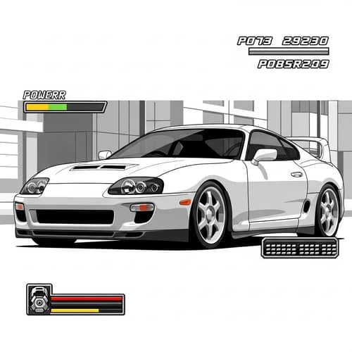 Toyota Supra with PS2-Inspired Graphics | Sleek & Powerful Design