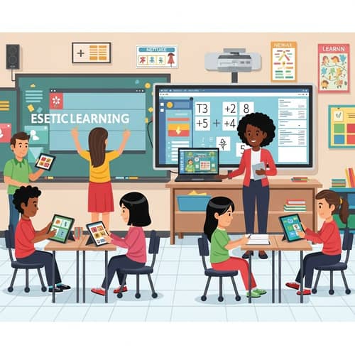 Innovative Technology in Education: Modern Classroom Scene