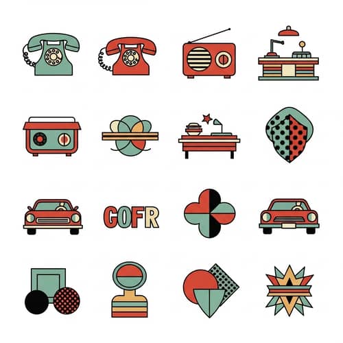 Retro Clipart: 50s & 60s Style Icons and Graphics