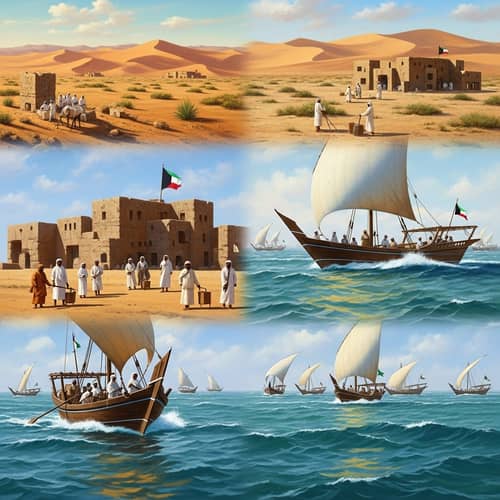 Kuwait's Desert & Maritime Heritage: A Painting Tribute