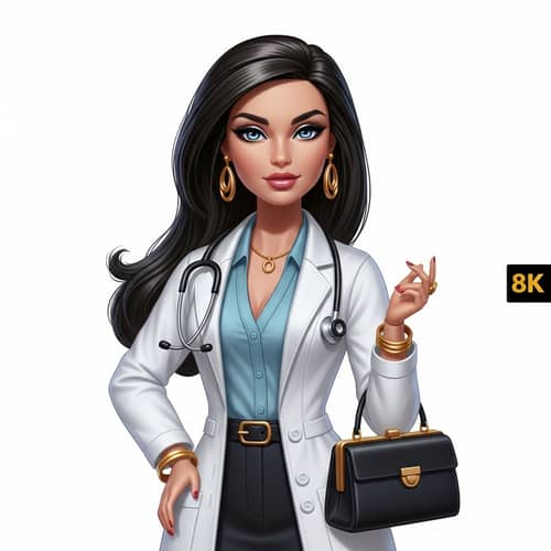 Stunning Hyperrealistic Curvaceous Latina Bratz Doll in 8K-HD Details
