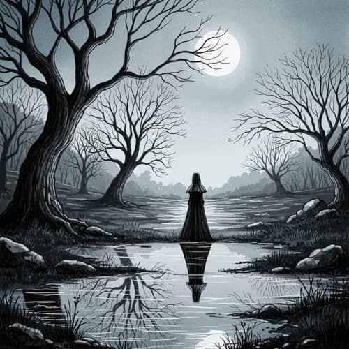 Ethereal Romanticism Illustration | Dark & Eerie Themes
