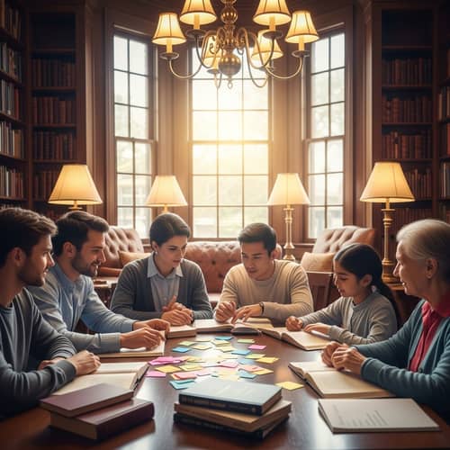 Multicultural English Language Learning in Cozy Library Setting