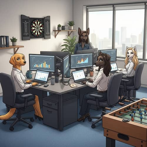 Diverse Women Financial Analysts in Office Setting