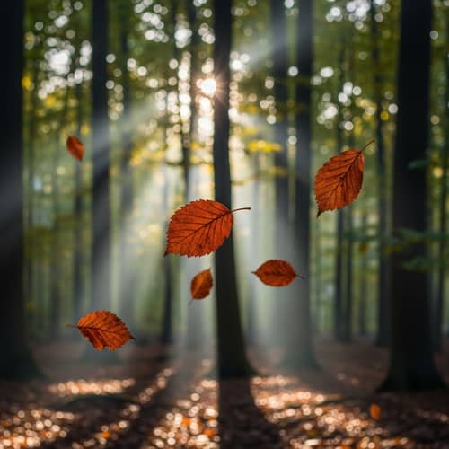 Enchanting Autumn Forest Miniature: Tranquility and Beauty