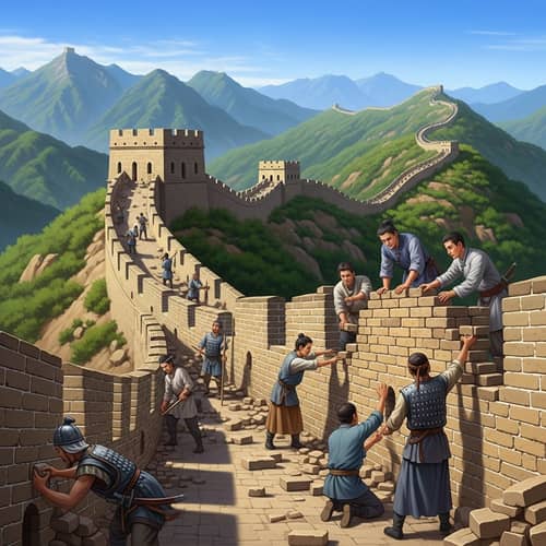 Ancient Guards Building Great Wall of China | Cultural Diversity