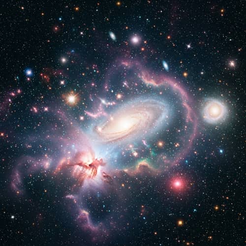 Mesmerizing Cosmic Landscape Bursting with Celestial Wonders