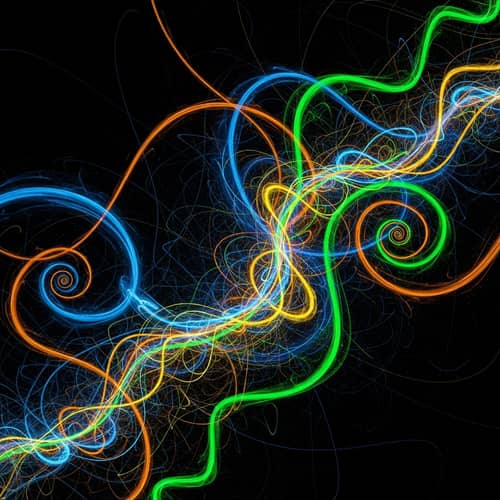 Vibrant Particles: Abstract Art Physics Experiment