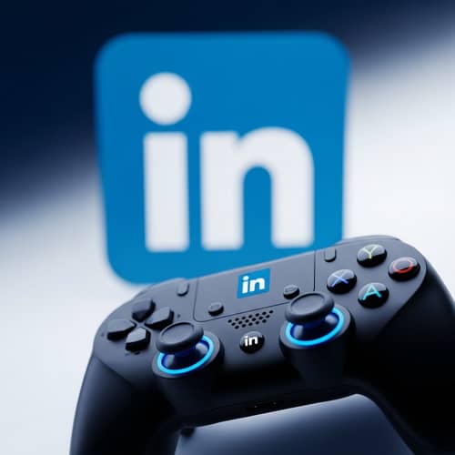 LinkedIn & Video Game Controller Image for LinkedIn Post