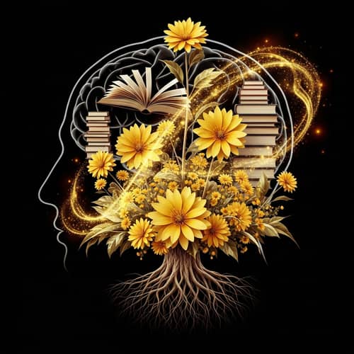 Thriving Intelligence Garden: Black, Yellow, Gold Image