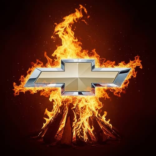 Chevrolet Logo Flames - Dynamic Symbol of Resilient Energy