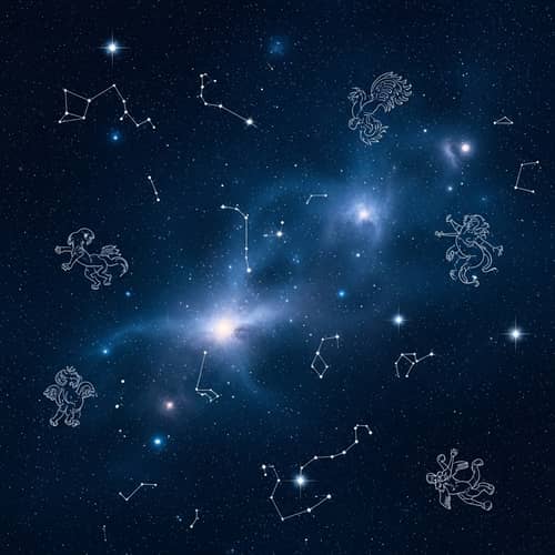Starry Night Sky: Cosmic Spectacle of Celestial Wonders