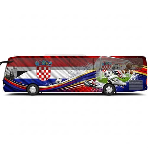 Dynamic Croatian Football Team Design with Red-and-White Gradient