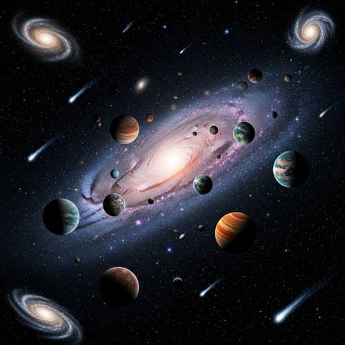 Infinite Beauty of Outer Space: Twinkling Stars, Milky Way, Planets, Comets, Galaxies
