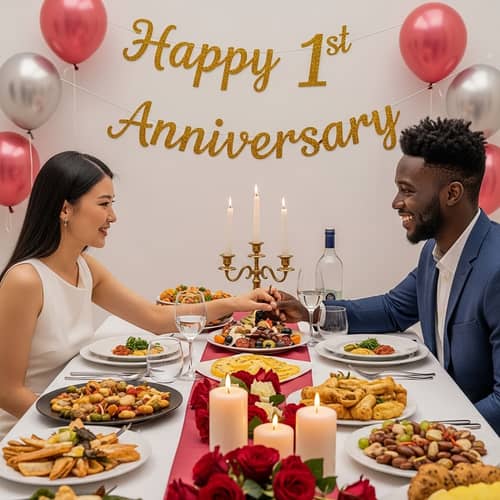 Romantic 1st Anniversary Celebration - Fine Dining and Love