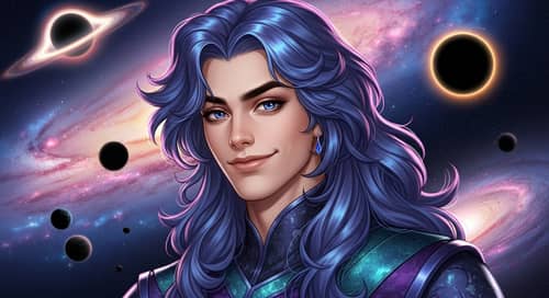 Emperor Kayn League of Legends Art - Iridescent Blue-Purple Villain