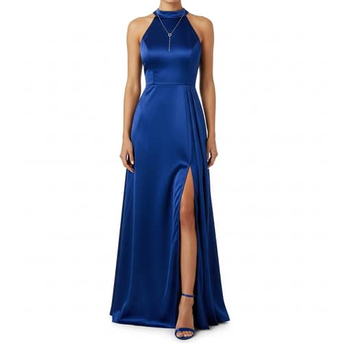 Trendy Graduation Dress in Royal Blue Elegance