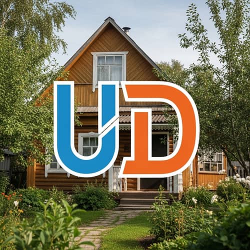 UD Logo Design with Dacha Background