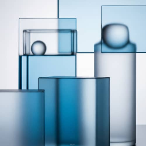 Minimalist Blue & White Glassmorphism Design