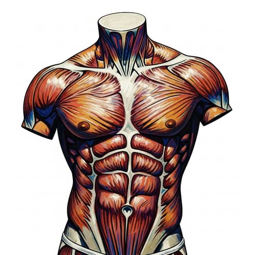Dynamic Male Torso Digital Art - Muscular Showcase
