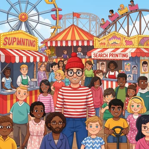 Summer Carnival Search and Find Puzzle Book | Fun Challenge Game