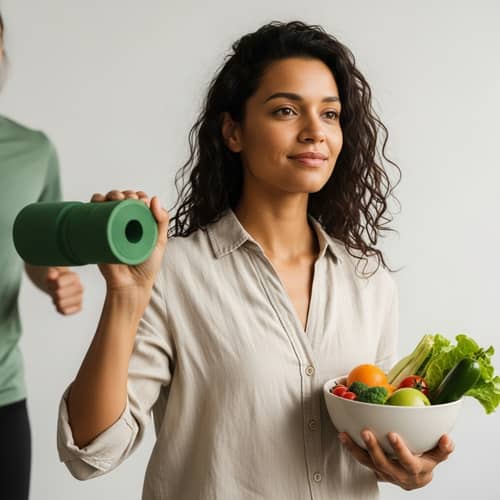 Health-Conscious Woman Embodying Wellness Principles