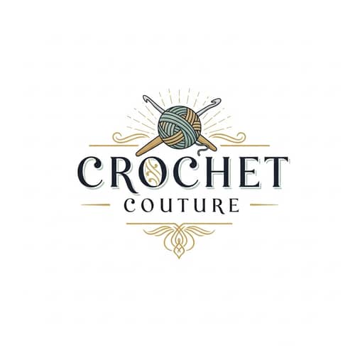 Elegant Crochet Couture Logo Design | Vintage, Timeless, Modern