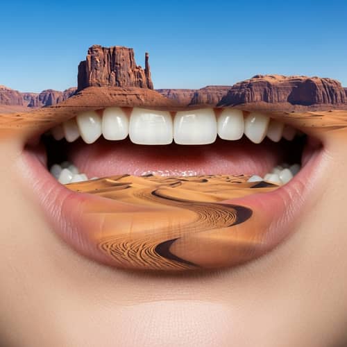 Surreal Desert Landscape Mouth Concept Surreal Desert Landscape Mouth Concept