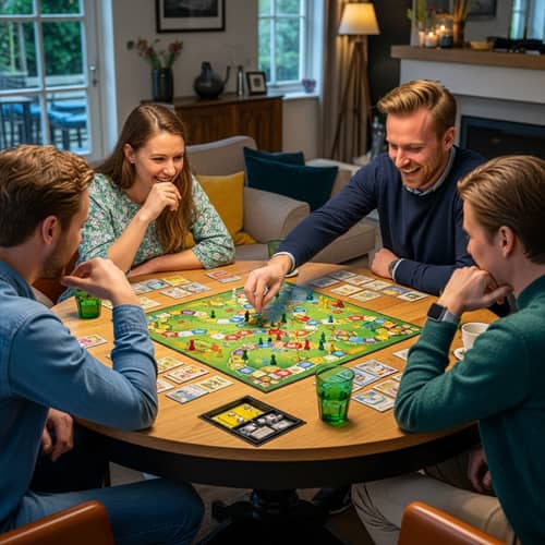 Dutch People Engaged in Fun Board Game Session