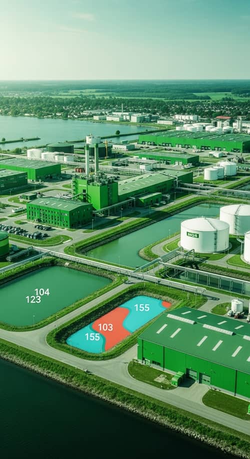 Green Modern Industrial Area with Unique RGB Water | Website