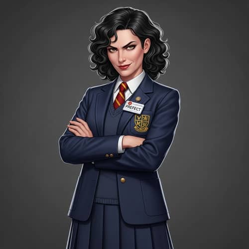 Private Boarding School Girl with Haughty Expression | Website Name