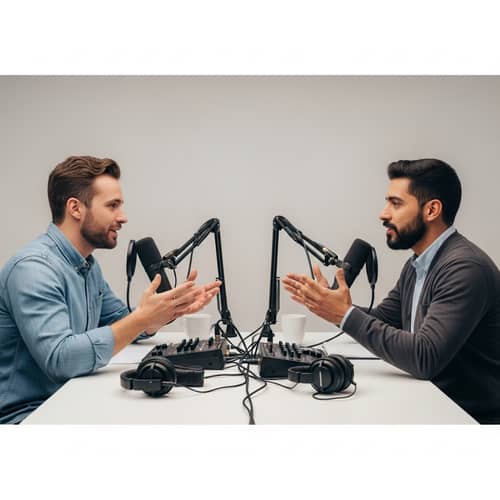 Engaging Podcast Conversation Between Men of Different Descents