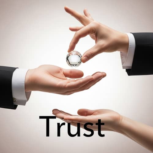 Crystal Sphere of Trust: Symbol of Honest and Precious Trustworthiness